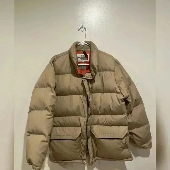 Vintage 1970’s NorthFace Gorpcore Tan Down Puffer Coat - Picture 4 of 6